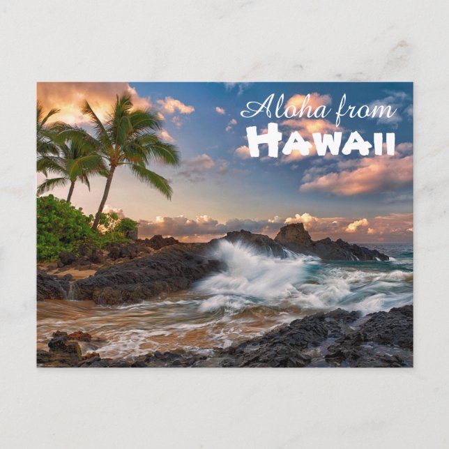 Tarjeta postal de Aloha desde Hawaii (Anverso)