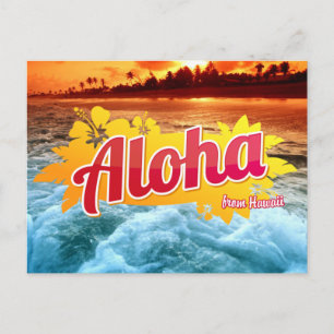 Tarjeta postal de Aloha desde Hawaii