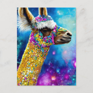 Tarjeta Postal de Alpaca Colorida