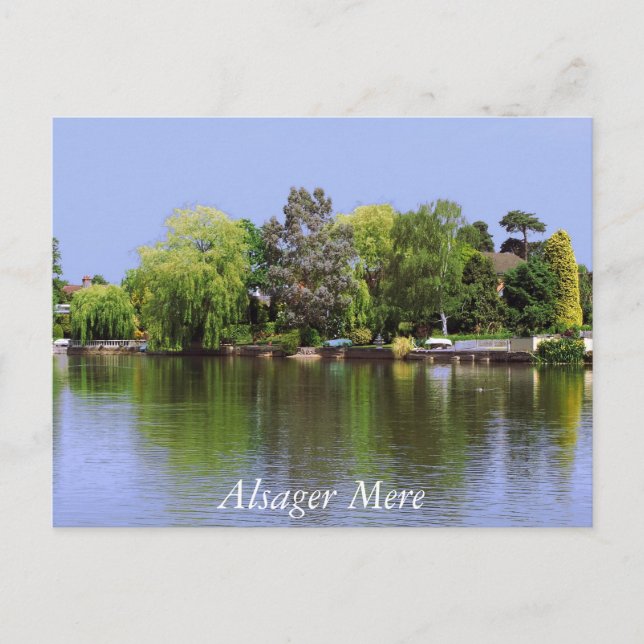 Tarjeta postal de Alsager Mere (Anverso)