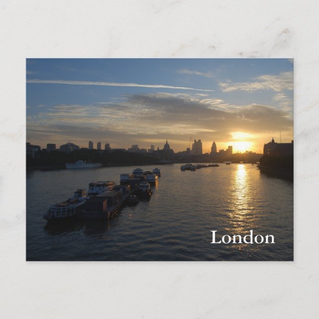 Tarjeta postal de amanecer en Londres (Anverso)
