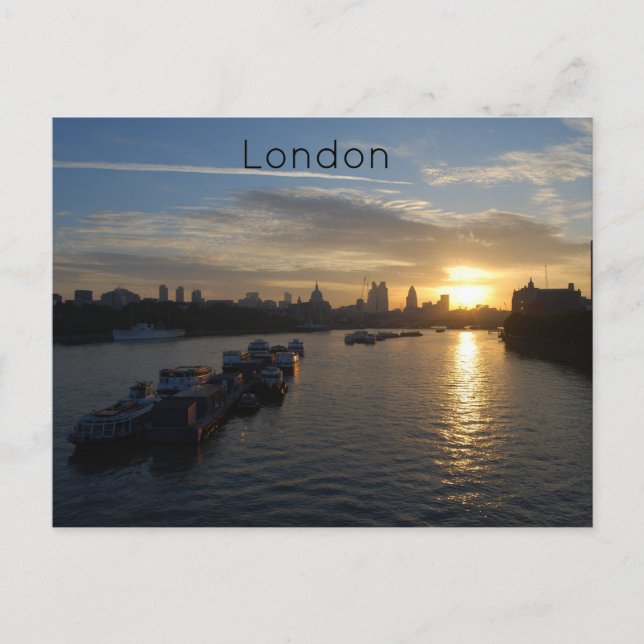Tarjeta postal de amanecer en Londres (Anverso)