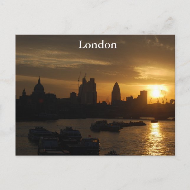 Tarjeta postal de amanecer en Londres (Anverso)