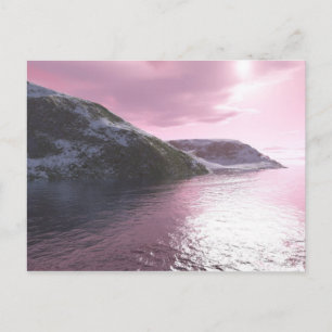 Tarjeta postal de amanecer rosa ártico por Tamara