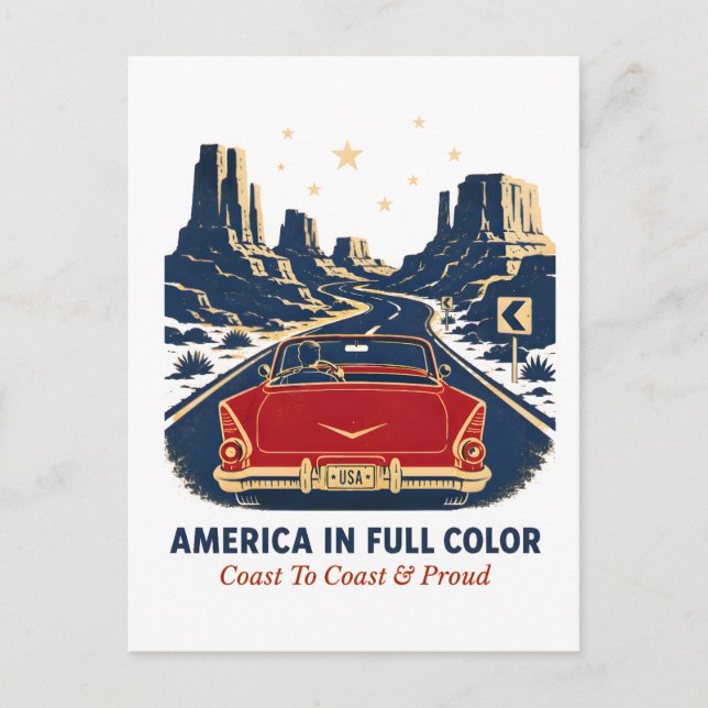 Tarjeta postal de América en color (Anverso)