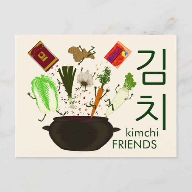 Tarjeta postal de amigos de Kimchi (Anverso)
