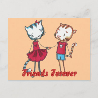 Tarjeta postal de amigos de línea