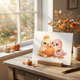 Tarjeta postal de amigos pájaros lindos de Hallowe