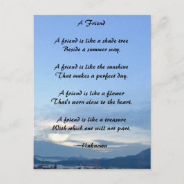 Tarjeta postal de amistad