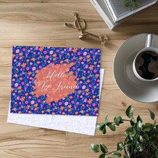 Tarjeta postal de amistad personalizada con pequeñ