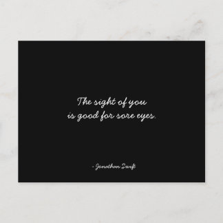 Tarjeta postal de amistad que cita a Jonathan Swif