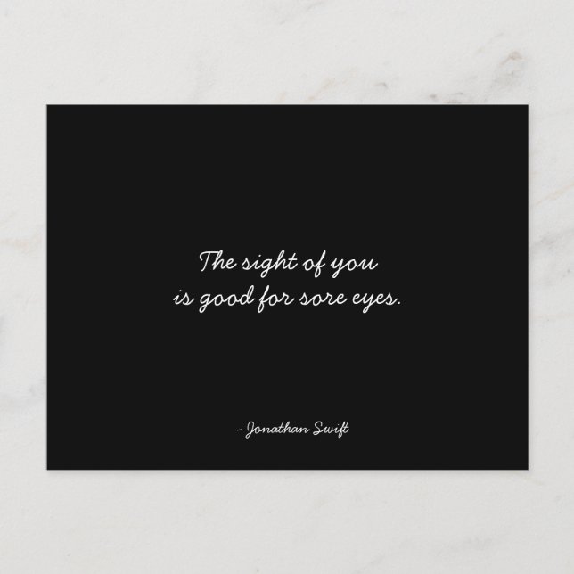 Tarjeta postal de amistad que cita a Jonathan Swif (Anverso)