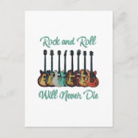 Tarjeta postal de amor de guitarra