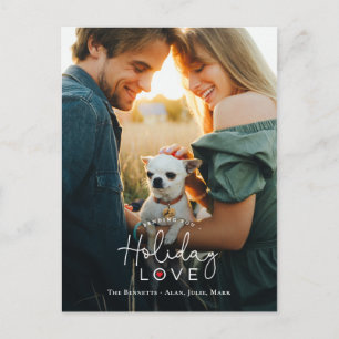 Tarjeta postal de amor de vacaciones