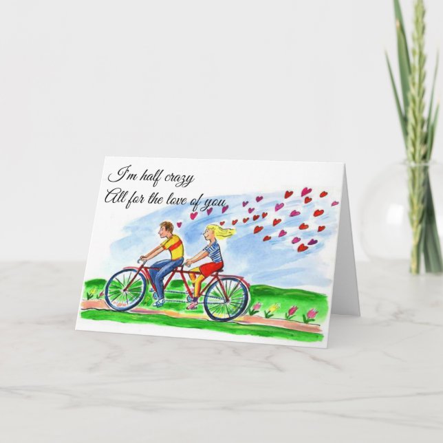 Tarjeta postal de amor del día de San Valentín par (Anverso)