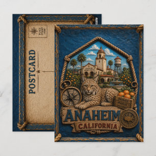 Tarjeta postal de Anaheim California Vintage Trave