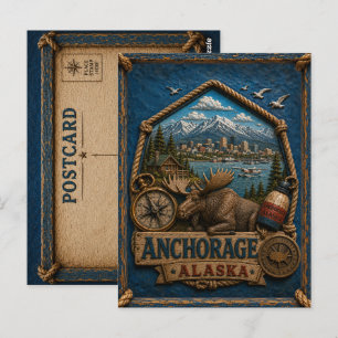 Tarjeta postal de Anchorage Alaska Viajes antiguos