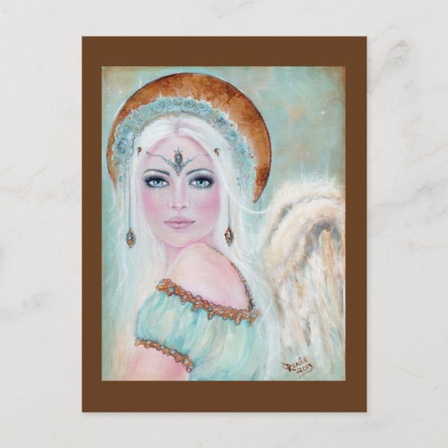 Tarjeta postal de ángel navideño Whisper Angel de  (Anverso)