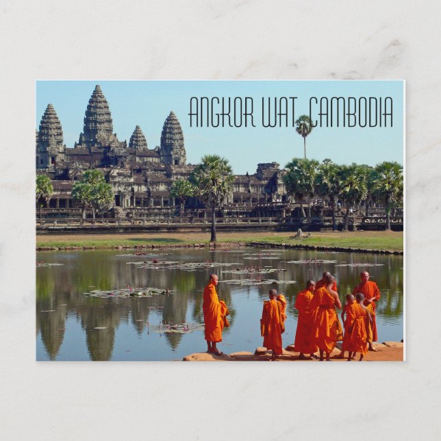 Tarjeta postal de Angkor Wat Camboya (Anverso)