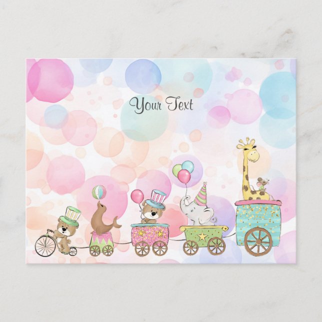 Tarjeta Postal de Animales de Circo (Anverso)