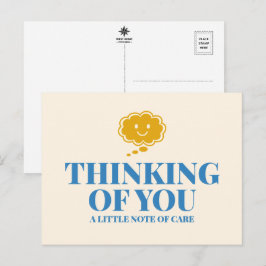 Tarjeta postal de ánimo de amistad Pensando en ti
