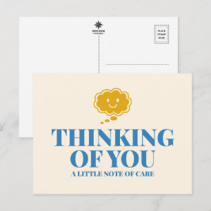 Tarjeta postal de ánimo de amistad Pensando en ti