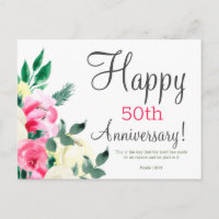 Tarjeta postal de aniversario con versículo bíblic