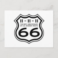 Tarjeta postal de aniversario de la ruta 66