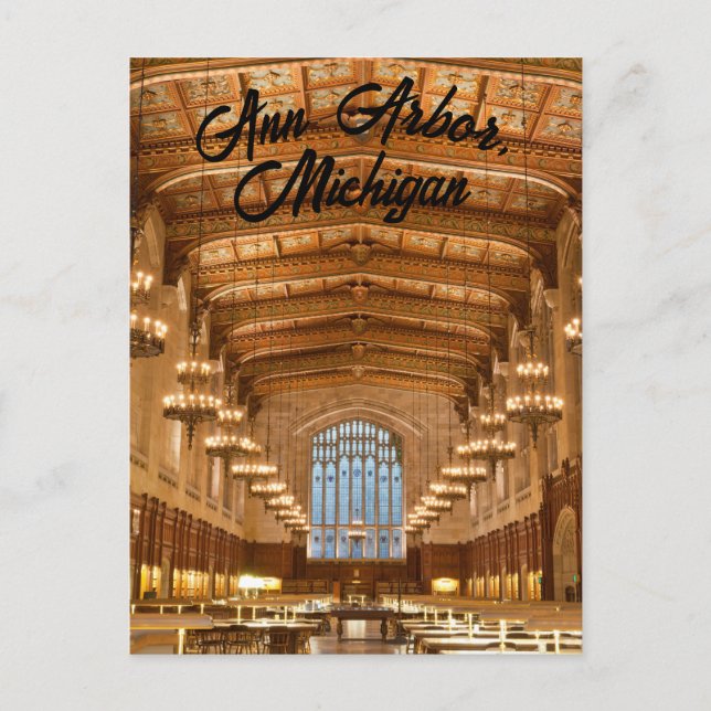 Tarjeta postal de Ann Arbor, Michigan (Anverso)