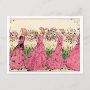 Tarjeta postal de Annie French The Bridesmaids Vin