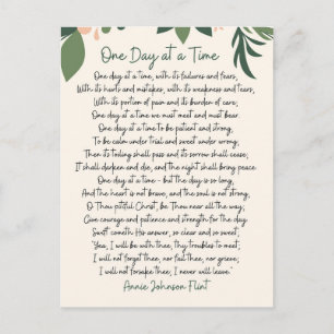 Tarjeta postal de Annie Johnson Flint 'Un día a la