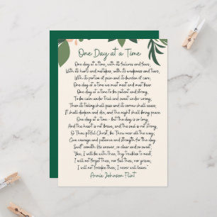 Tarjeta postal de Annie Johnson Flint 'Un día a la