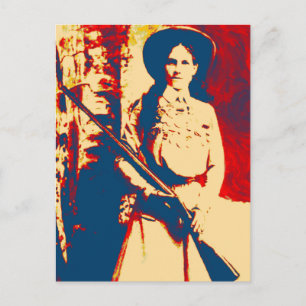 Tarjeta postal de Annie Oakley Oil Grunge