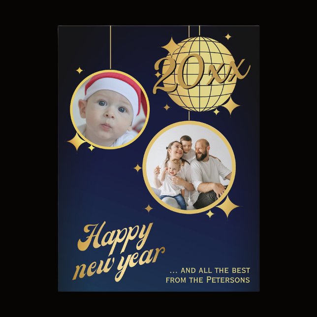 Tarjeta postal de año nuevo 2025 personalizable co (Subido por el creador)