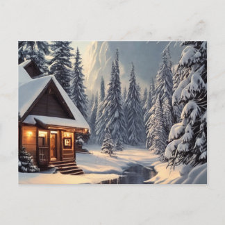 Tarjeta postal de Año Nuevo para Navidades de vaca