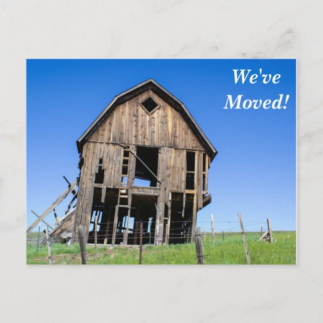 Tarjeta postal de antigua casa nos hemos mudado nu (Anverso)