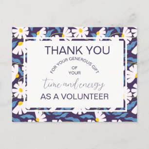 tarjeta postal de anuncio de agradecimiento a volu