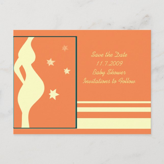 Tarjeta Postal de Anuncio de Baby Shower (Anverso)