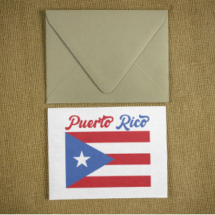 Tarjeta postal de anuncio de bandera única de Puer