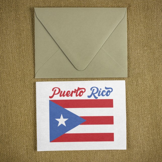 Tarjeta postal de anuncio de bandera única de Puer (Unique Puerto Rico Flag Postcard)