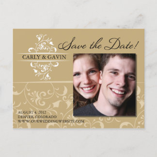 Tarjeta postal de anuncio de boda