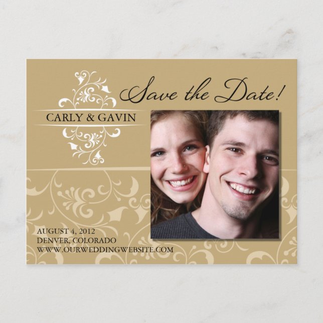Tarjeta postal de anuncio de boda (Anverso)