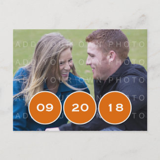 Tarjeta Postal de Anuncio de Boda con Círculos Mod