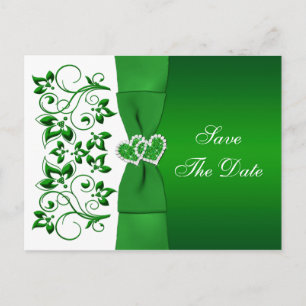 Tarjeta Postal de Anuncio de Boda con Corazones Fl