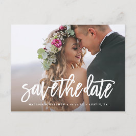 Tarjeta Postal de Anuncio de Boda con Efecto de Ce