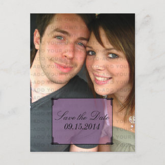 Tarjeta postal de anuncio de boda con marco Art De