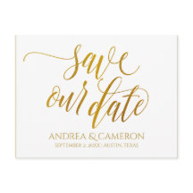 Tarjeta postal de anuncio de boda con tipografía d
