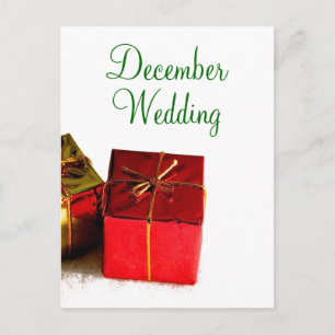 Tarjeta postal de anuncio de boda de Diciembre