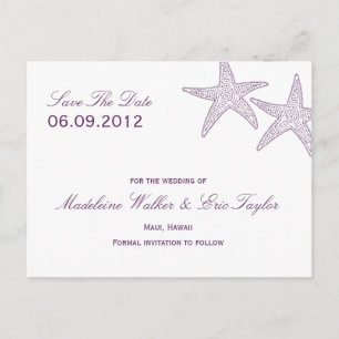 Tarjeta Postal de Anuncio de Boda de Estrella de M
