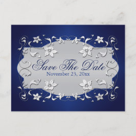 Tarjeta Postal de Anuncio de Boda de Flores de Pla